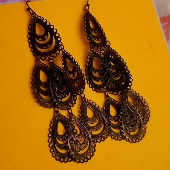 N/A Jewelry - Antique Bronze Earrings